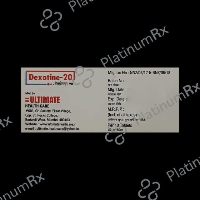 Dexotine 20mg Tablet 10s