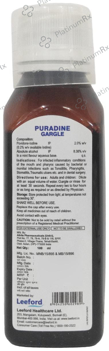 Puradine Gargle 100ml