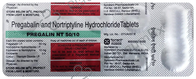 Pregalin NT 50/10mg Tablet 10s