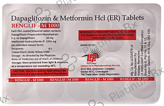 Renglif M 10/1000mg Tablet ER 10s