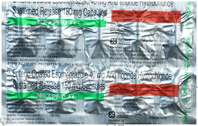 Nexpro IT 40/150mg Capsule SR 10s