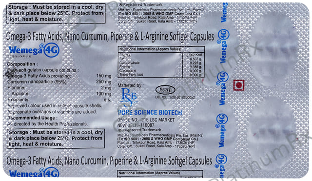 Wemega 4G Softgel Capsule 10s