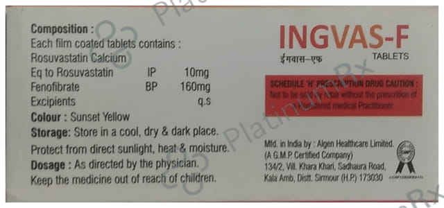 Ingvas F 160mg/10mg Tablet