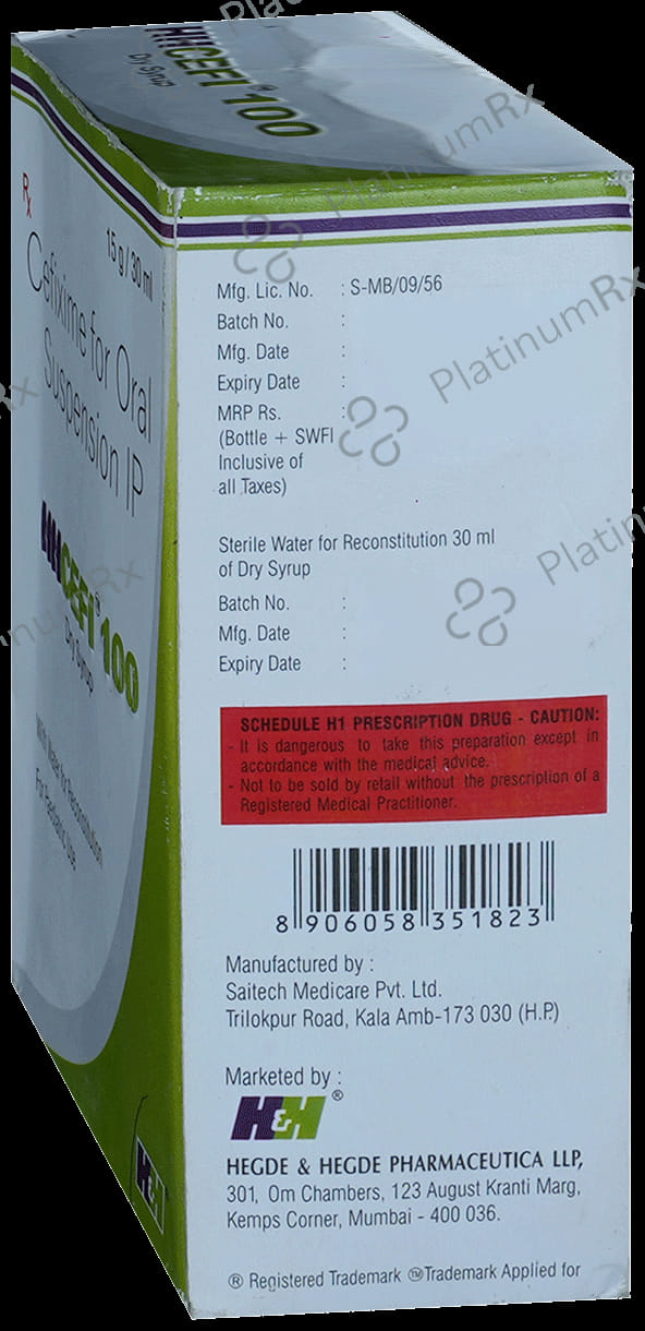 Hhcefi 100mg Dry Syrup 30ml