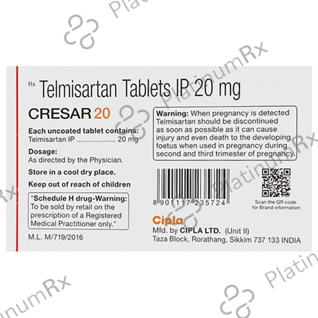 Cresar 20mg Tablet 15s