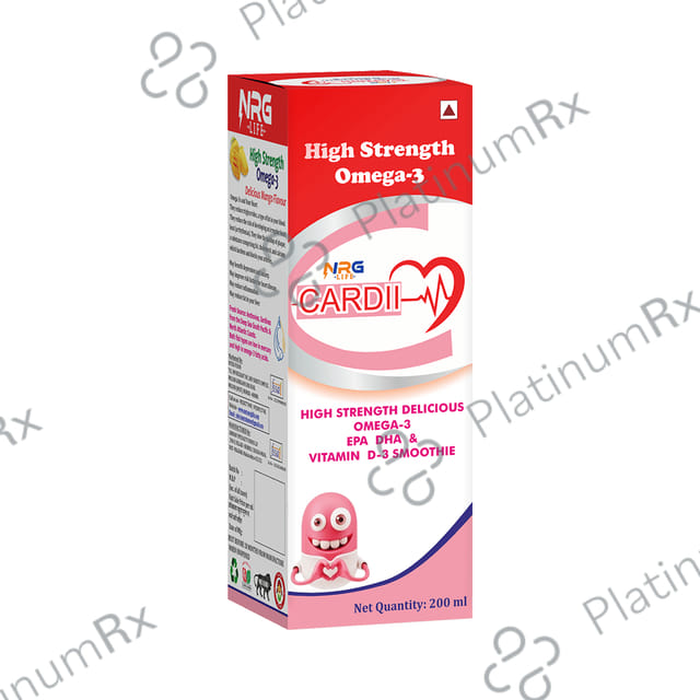 NRG Life Cardi High Strength Omega 3 Syrup Mango