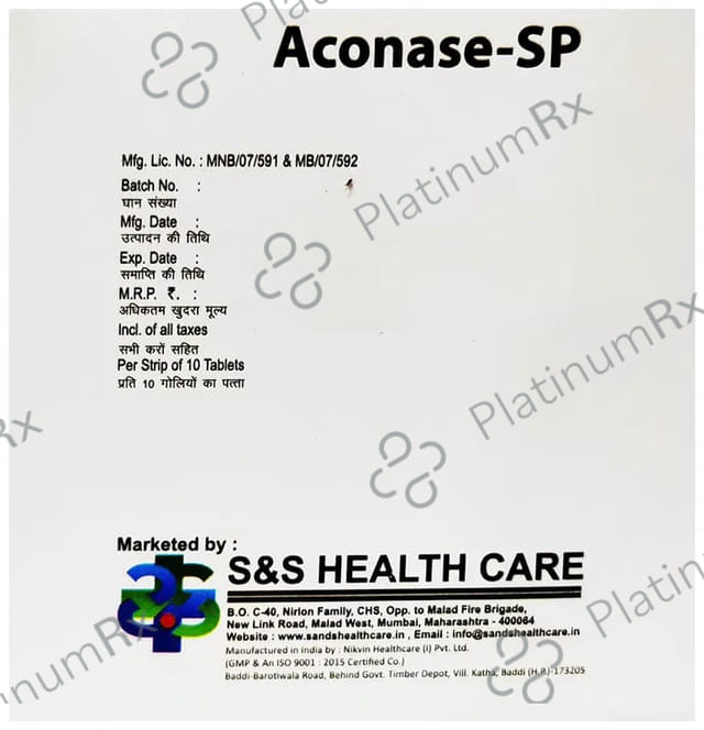 Aconase SP 100/325/15mg Tablet 10s