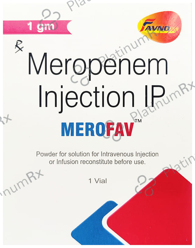 Merofav 1000mg Injection 1 Injection Favnox Pharma Pvt