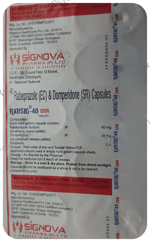 Rabsig D 30mg/40mg Capsule SR