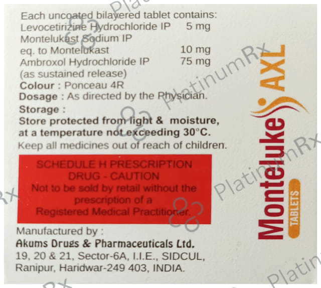 Monteluke AXL 75/5/10mg Tablet 10s