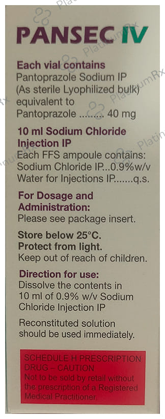 Pansec 40mg Injection 10ml