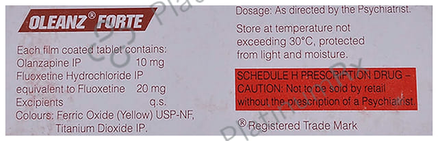 Oleanz Forte 30mg Tablet 10s
