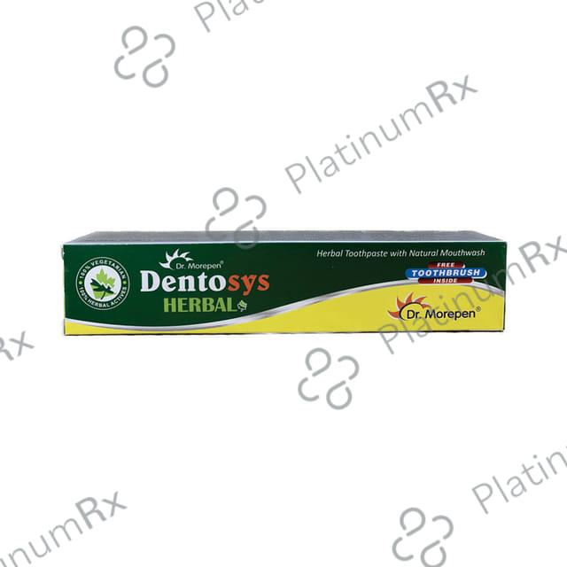 Dr. Morepen Dentosys Herbal Toothpaste with Toothbrush Free