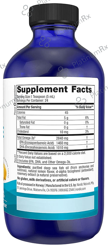 Nordic Naturals Ultimate Omega 2840mg Syrup Great Lemon 119 ml