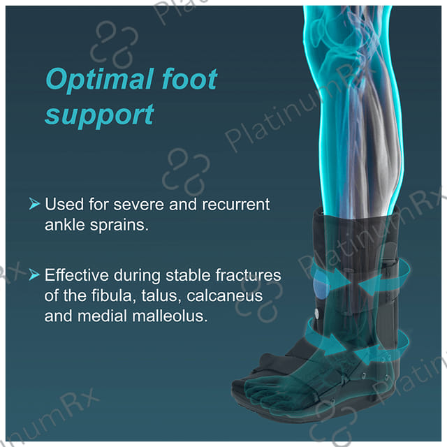 Tynor D-52 Walking Boot Air Short Medium Black