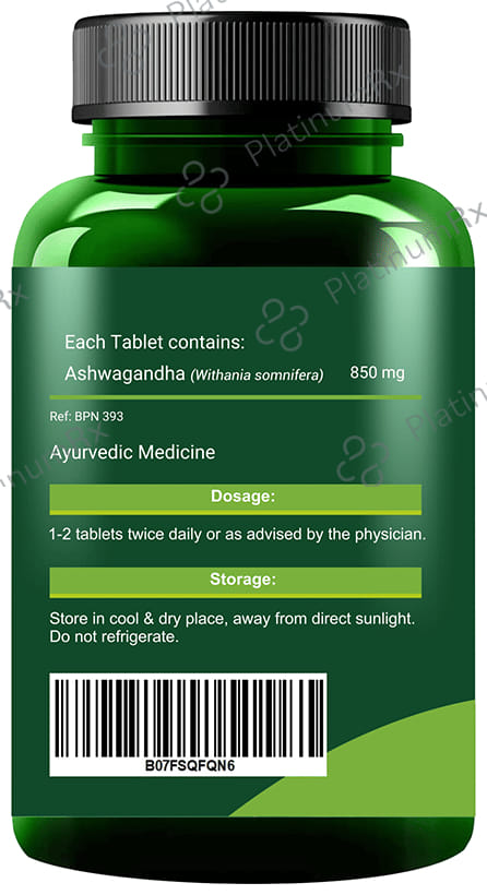 Jain Ashwagandha (Withania Somnifera) 850mg Tablet 60 tablets