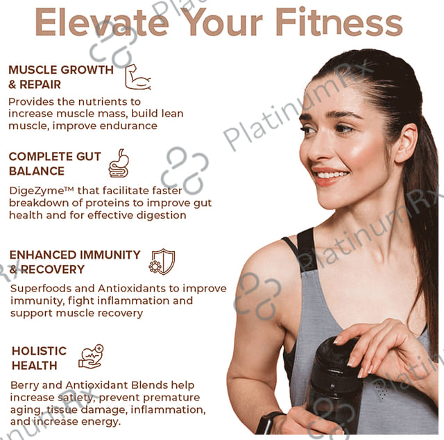 Wellbeing Nutrition Superfood Plant Protein for Muscle Growth & Metabolism - Flavour Powder Italian Cafe Mocha