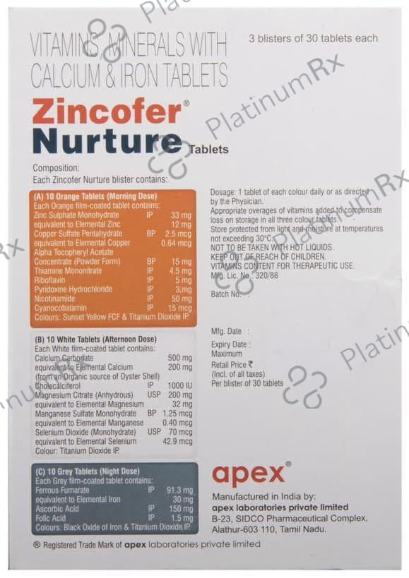 Zincofer Nurture Tablet 30s