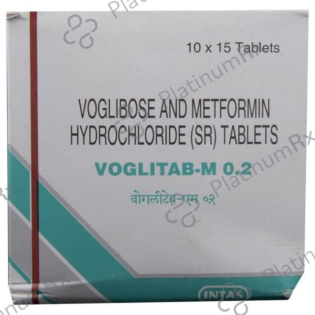 Voglitab M 0.2 500/0.2mg Tablet SR 15s