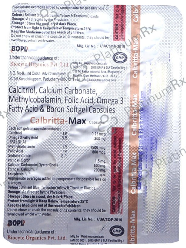 Calbritta-Max Softgel Capsule