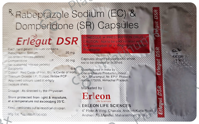 Erlegut 30/20mg DSR Capsule 10s
