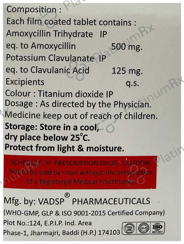Moxione CV 500mg/125mg Tablet