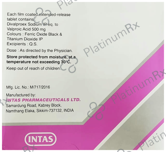 Divaa OD ER 500mg Tablet 15s