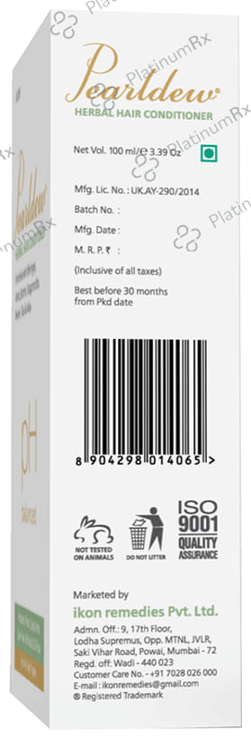 Pearldew Herbal Hair Conditioner (100ml Each) 2 Tubes