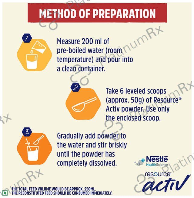 Nestle Resource Activ High Protein Shake Powder 400gm