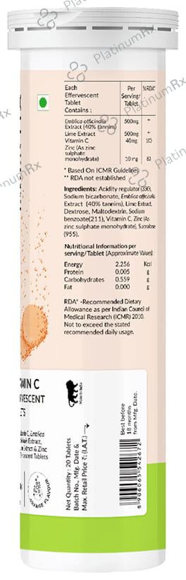 Health Essentia Vitamin C Effervescent Tablet Orange