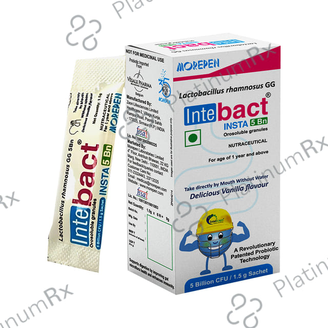Dr Morepen Intebact Insta 5 Bn Sachet (1.5gm Each) Vanilla