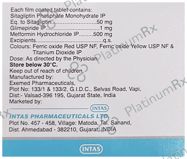 Zoryl MS IR 1/500mg Tablet 10s