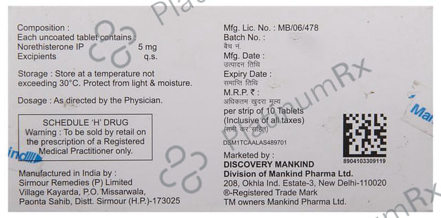 Gynaset 5mg Tablet 10s