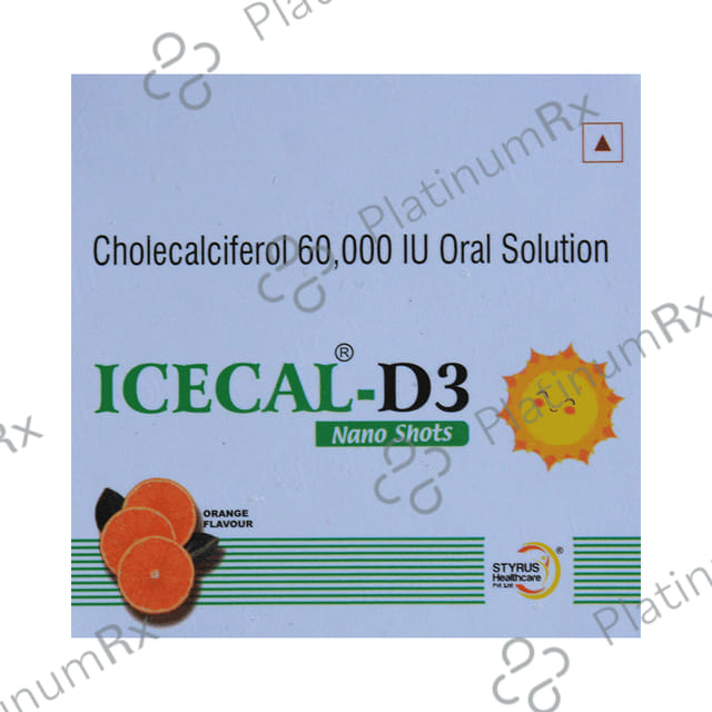 Icecal D3 60000IU Nano Shots Orange Flavour 5ml