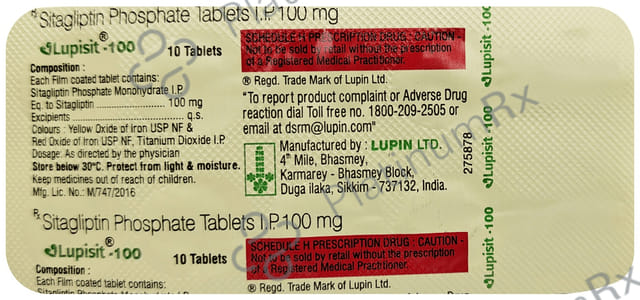 Lupisit 100mg Tablet 10s