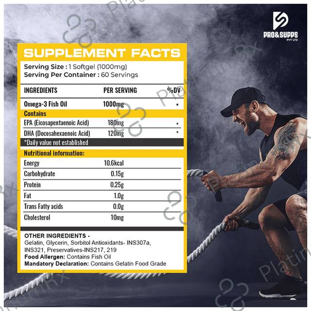 Muscle Dominator Natural Omega-3 Fish Oil 1000mg Softgel