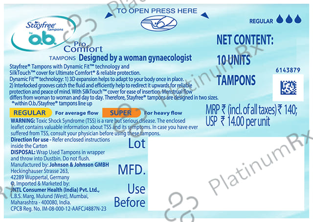 OB Silk Touch Pro Comfort Tampons Super 10s