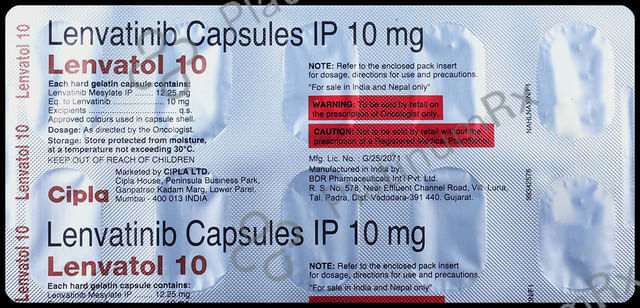 Lenvatol 10mg Capsule 10s