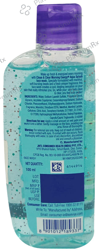 Clean & Clear Morning Energy Aqua Splash Face Wash