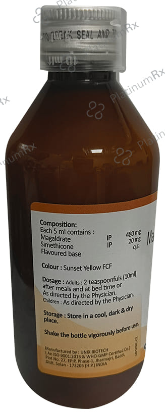 Hycid 20/400mg Orange Flavour Sugar Free Suspension 170ml