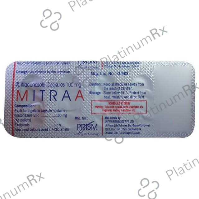 Mitraa 100mg Capsule 4s