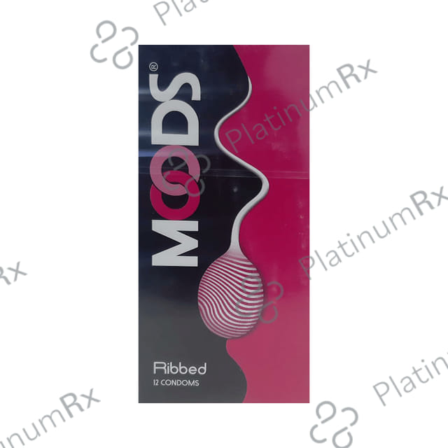 MOODS Ribbed Condom 12s