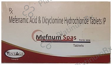 Mefnum Spas 10/250mg Tablet