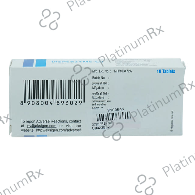 Disperzyme Cd 90/100/48mg Tablet 10s