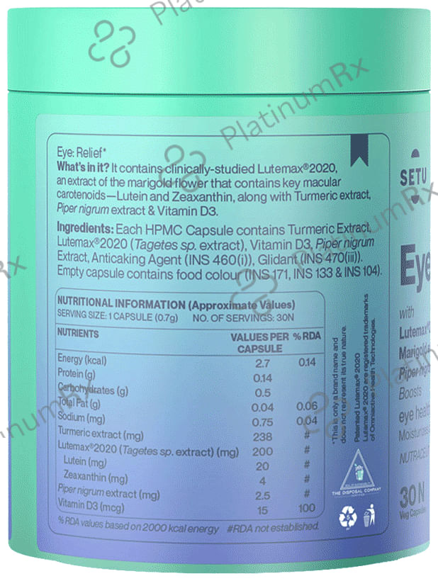 Setu Eye Relief Capsule (30 Each) 1 Jar