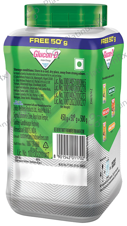 Glucon D with Glucose Flavour Powder 500gm