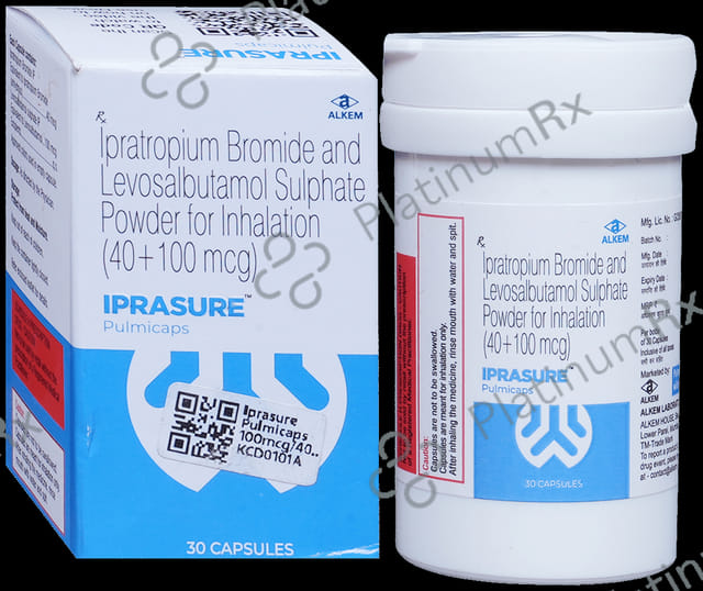 Iprasure Pulmicaps 100mcg/40mcg Capsule