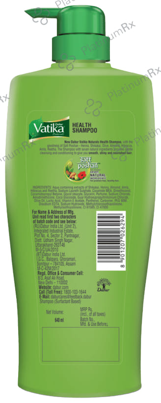 Dabur Vatika Naturals Henna & Amla Shampoo 640 ml