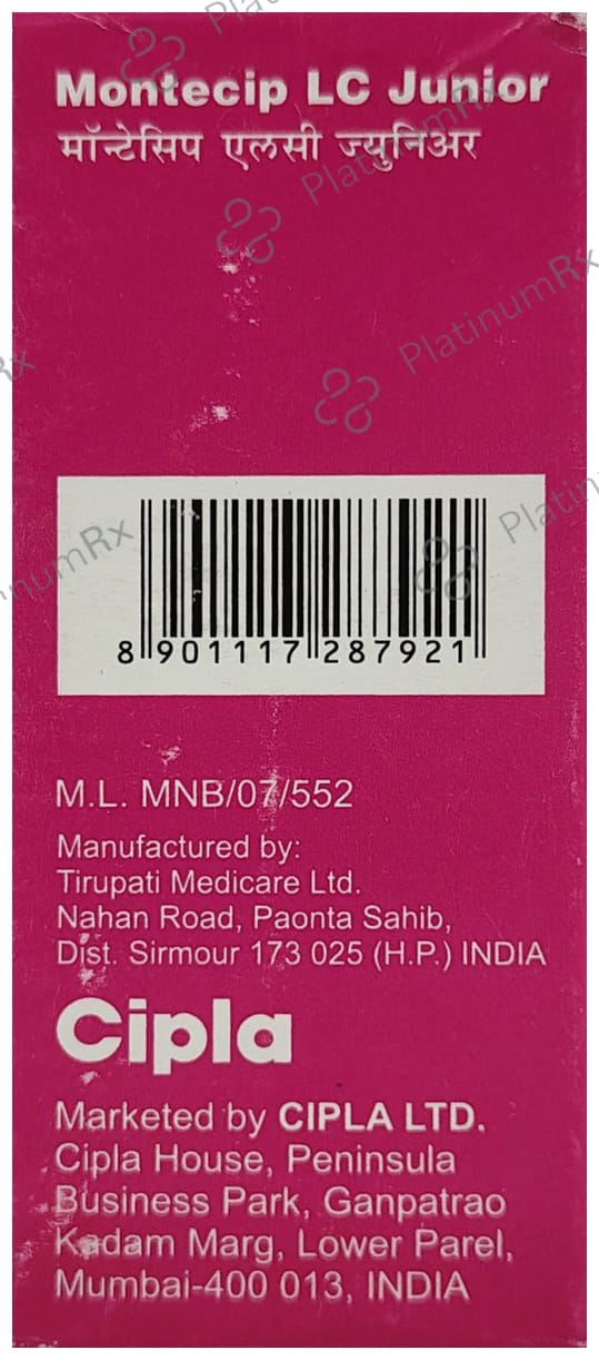 Montecip LC 2.5/4mg Junior Syrup 30ml