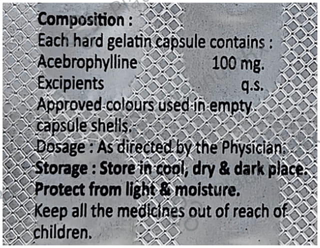 Afasma 100mg Capsule 10s
